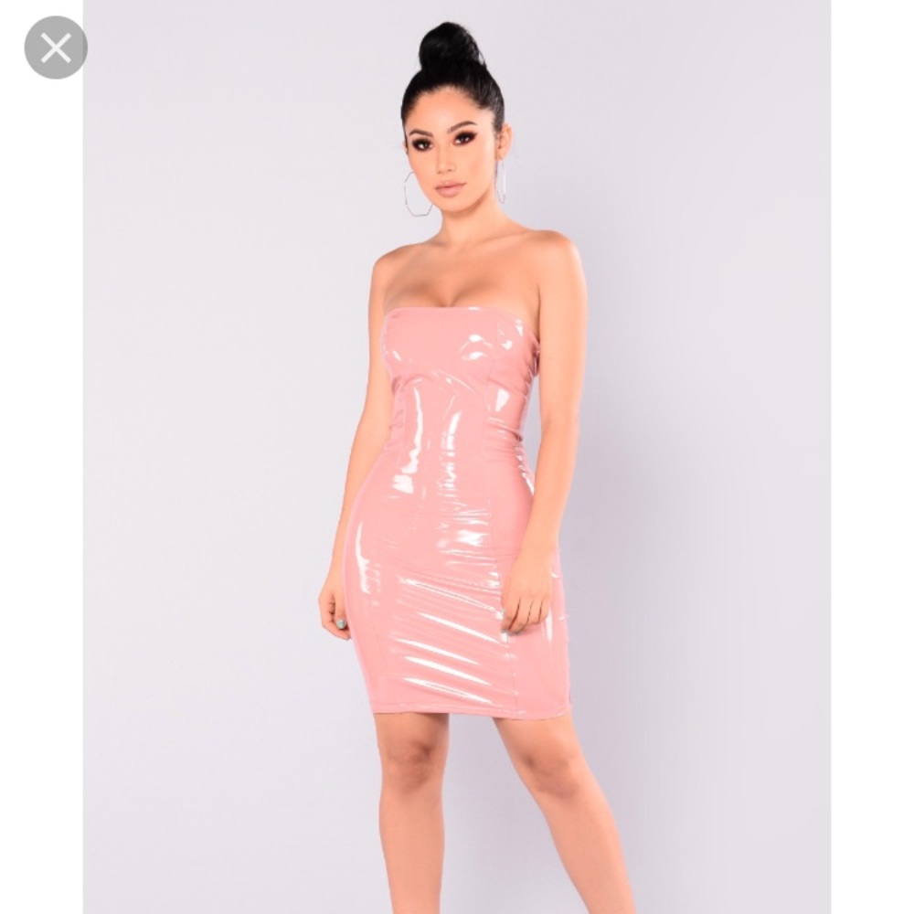 Fashion nova latex dress